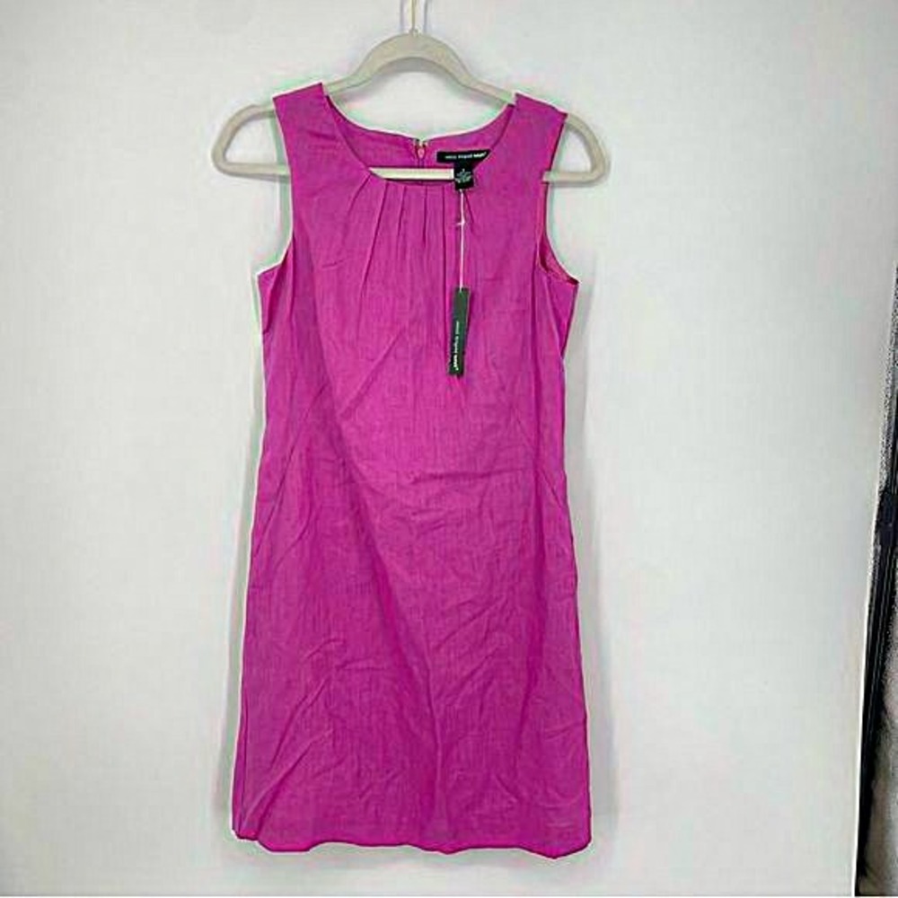 Saint Tropez West Pink 100% Linen Fully Lined Summer Dress~ Size 4